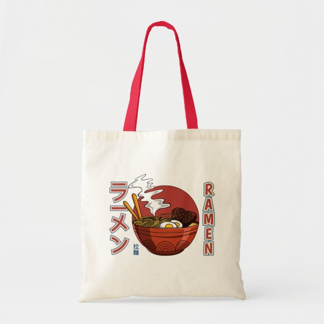 Bolsa Tote Sopa de Ramen Noodle Japonesa (Frente)