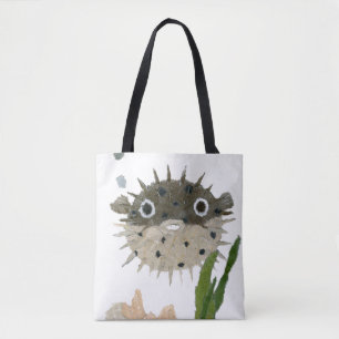Bolsa Tote Soprador, Blowfish, peixe, criatura do mar