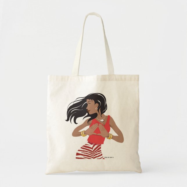 Bolsa Tote Soridade Vermelha e Branca (Theta) (Frente)