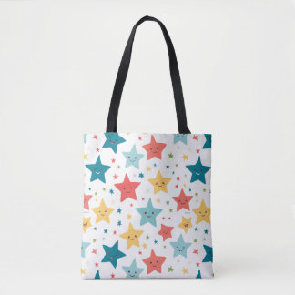 Bolsa Tote Sorria Estrelas Divertimento Enfermeiro Feliz Padr