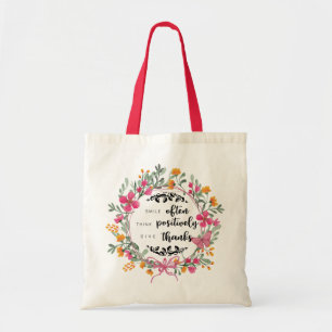 Bolsa Tote Sorria muitas vezes - Pense positivamente - Dê ob