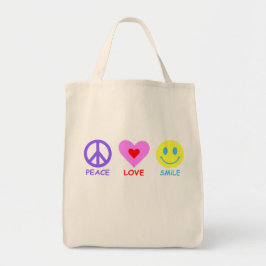 Bolsa Tote Sorriso de Paz e Amor