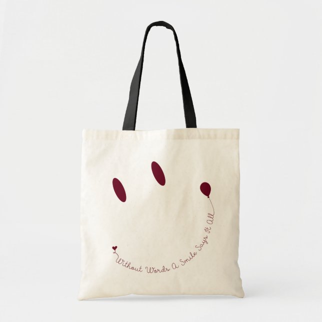 Bolsa Tote Sorriso de rosto feliz (Frente)