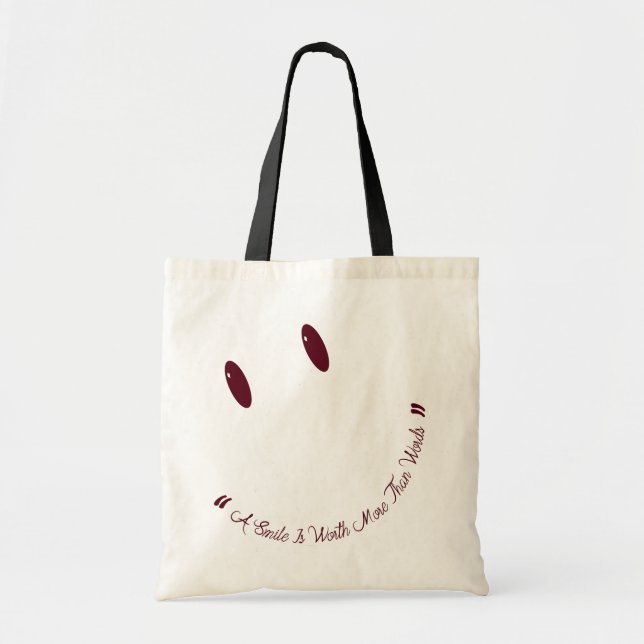 Bolsa Tote Sorriso de rosto feliz (Frente)