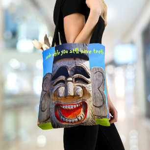 Bolsa Tote Sorriso De Totum De Madeira Enquanto Você Ainda Te
