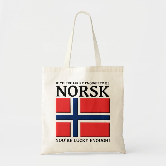 Bolsa Tote Sortudo O Suficiente Para Ser Norsk Bag (Frente)