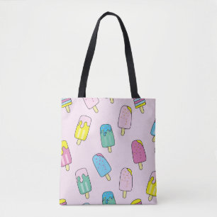 Bolsa Tote Sorvete bonito: padrão de fruta.