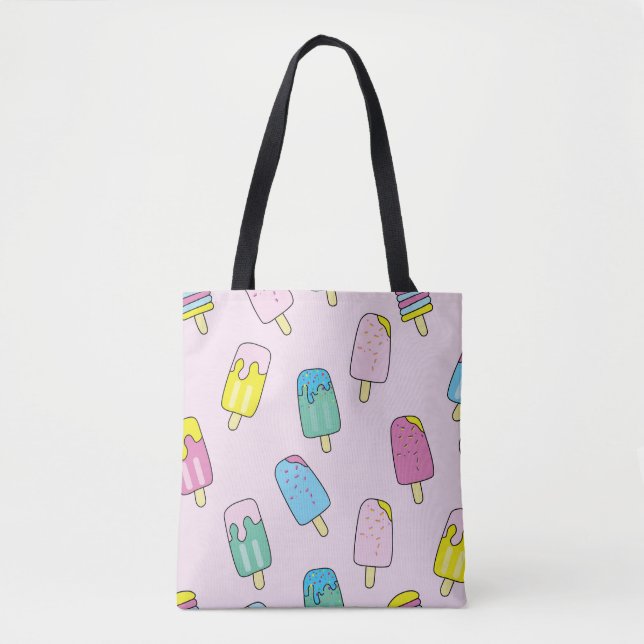 Bolsa Tote Sorvete bonito: padrão de fruta. (Frente)
