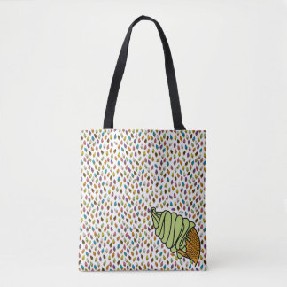 Bolsa Tote Sorvete Colorido de Pistachio Cone icecreamliciou