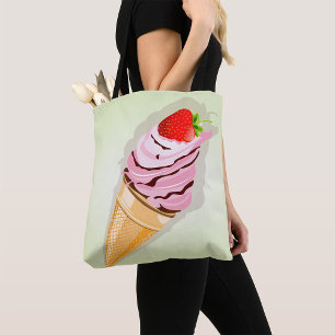 Bolsa Tote Sorvete Com Morango