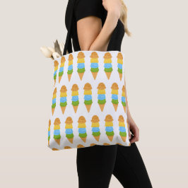 Bolsa Tote sorvete cone colorido