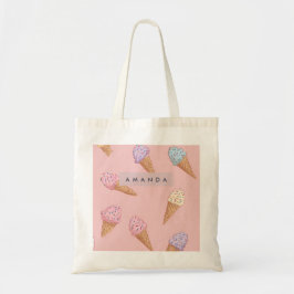 Bolsa Tote Sorvete de Pastel Cute Personalizado