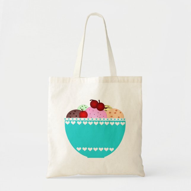 Bolsa Tote Sorvete e Cherries Tote Bag (Frente)