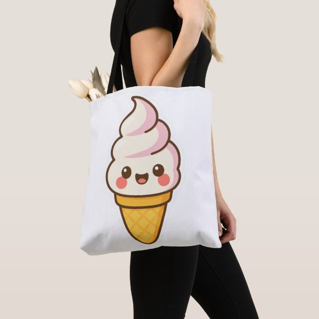 Bolsa Tote Sorvete Kawaii doce (Close Up)