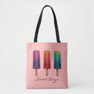 Bolsa Tote Sorvetes bonitos do Popsicle da aguarela