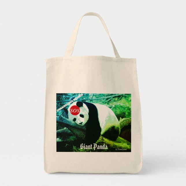Bolsa Tote SOS Panda Gigante Ameaçada (Frente)