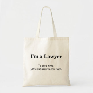 Bolsa Tote Sou advogado, suponho que estou certo.