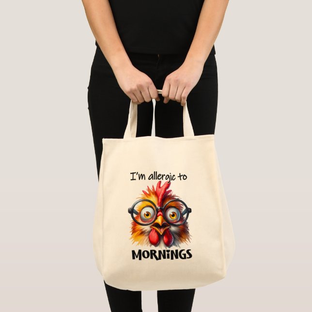 Bolsa Tote Sou alérgico às manhãs! (Frente (produto))