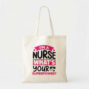 Bolsa Tote Sou enfermeira, qual é a sua superpotência?