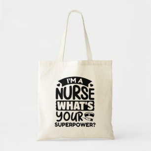 Bolsa Tote Sou enfermeira, qual é a sua superpotência?