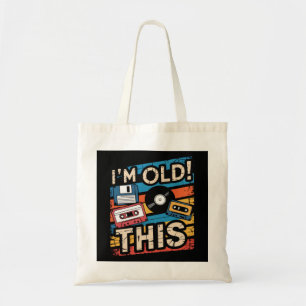Bolsa Tote Sou Essa Velha Nostalgia de Música Retro Colorida