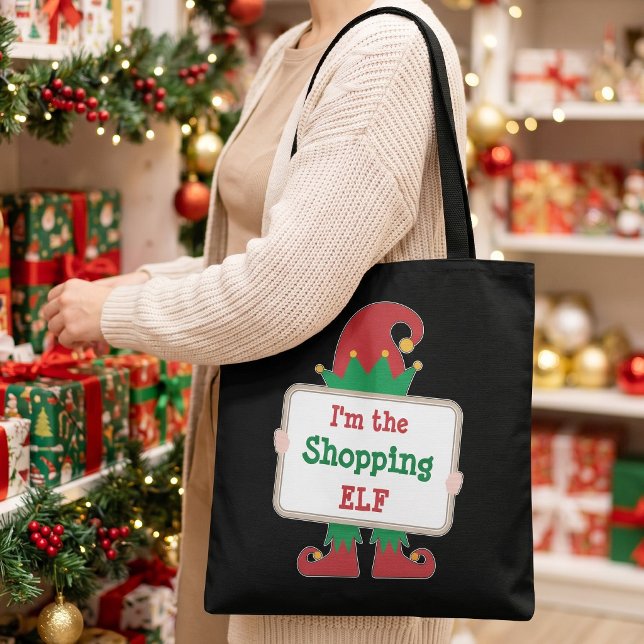 Bolsa Tote Sou o Elfo Comprador | Natal Personalizado (Criador carregado)