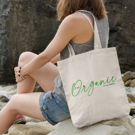 Bolsa Tote Sou orgânico | Script Manuscrito Mínimo Elegante