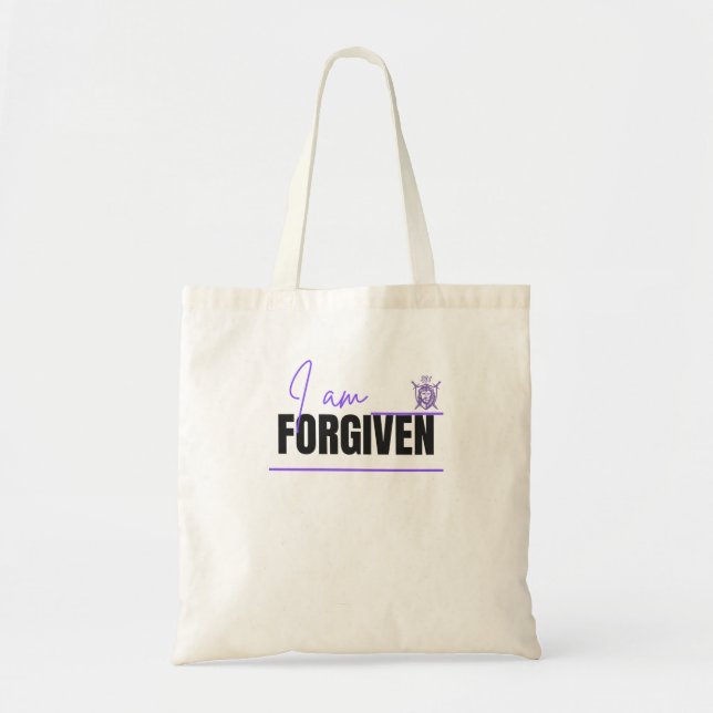 Bolsa Tote Sou Perdoado por Christian Tote Bag (Frente)