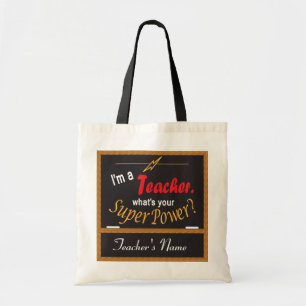 Bolsa Tote Sou professor, qual é a sua superpotência? 💪