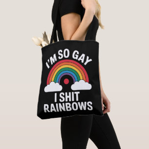 Bolsa Tote Sou tão gay Arco-íris engraçado LGBTQ Orgulho Alia