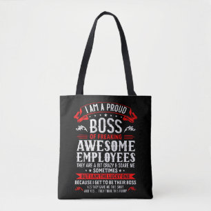 Bolsa Tote Sou Um Chefe Orgulhoso De Empregados Incríveis.