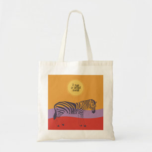 Bolsa Tote soul moderno safari zebra citação perso