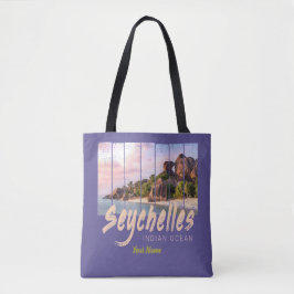 Bolsa Tote Souvenir do pôr do sol do Oceano Índico Seicheles