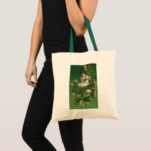 Bolsa Tote Souvenir Vintage do Dia de São Patrício, Moça Irla