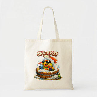 Bolsa Tote Spa-rrrot Day Funny Parrot Spa Relax Design