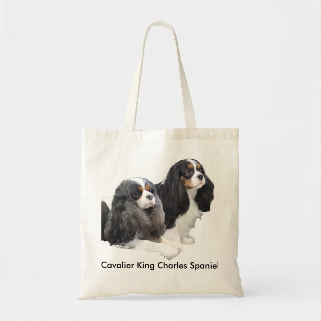 Bolsa Tote Spaniel de rei Charles descuidado (Frente)