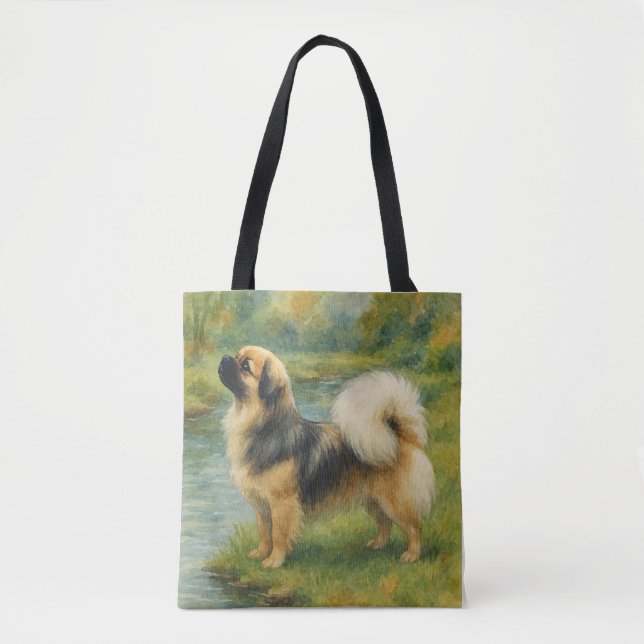 Bolsa Tote Spaniel Tibetano (Frente)