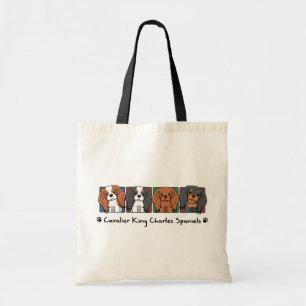 Bolsa Tote Spaniels de rei descuidados Charles dos desenhos