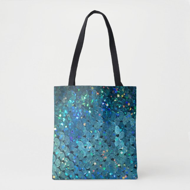Bolsa Tote Sparkle de Sequências: Fundo do Abstrato de Macro (Frente)