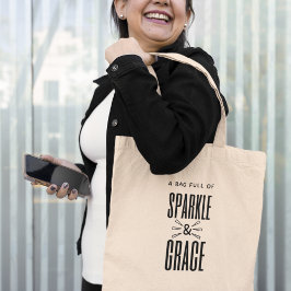 Bolsa Tote Sparkle & Grace Elegante Na moda Moderno Presente