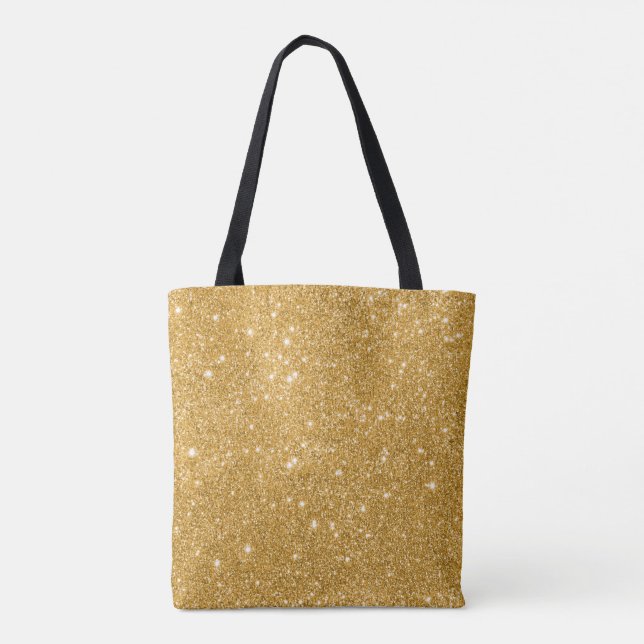 Bolsa Tote Sparkles do brilho do ouro (Verso)