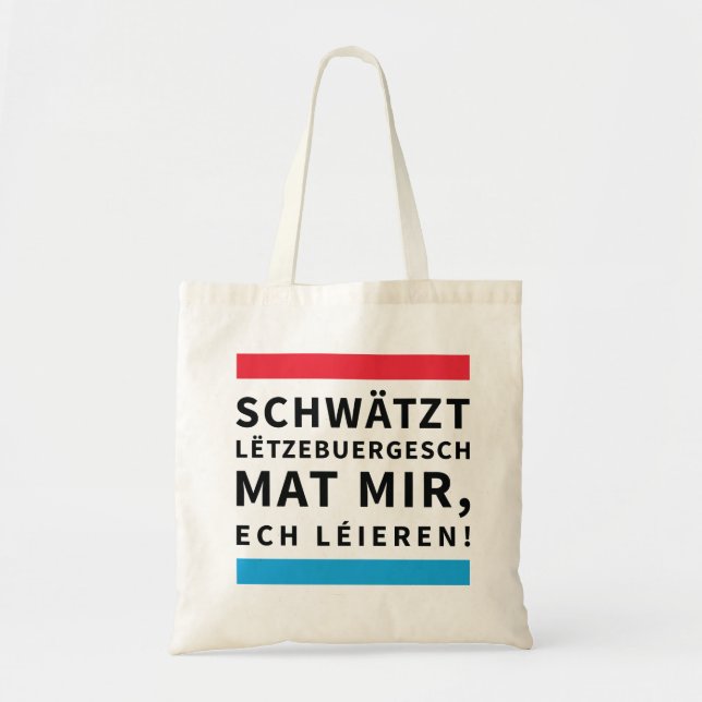 Bolsa Tote Speak Luxembourgish bag (Frente)