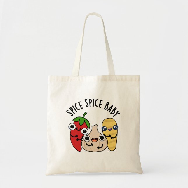 Bolsa Tote Spice Spice Baby Engraçado Comida Pun (Frente)