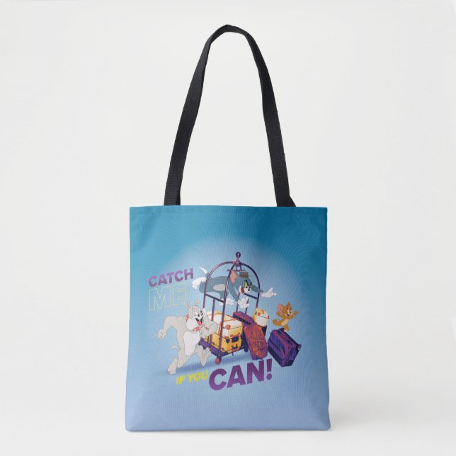 Bolsa Tote Spike, Tom & Jerry - Me Pegue Se Puder (Frente)