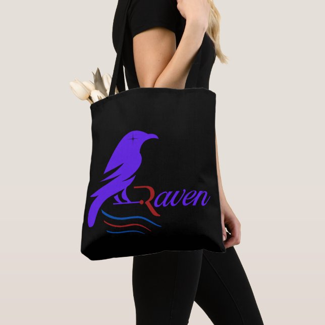 Bolsa Tote Spirit Animal Raven (Close Up)