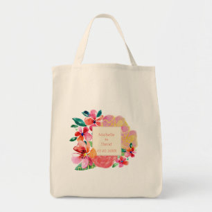 Bolsa Tote Splash Floral Tropical do Havaí Personalizado