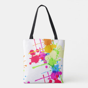 Bolsa Tote Splatter colorido da pintura do Grunge