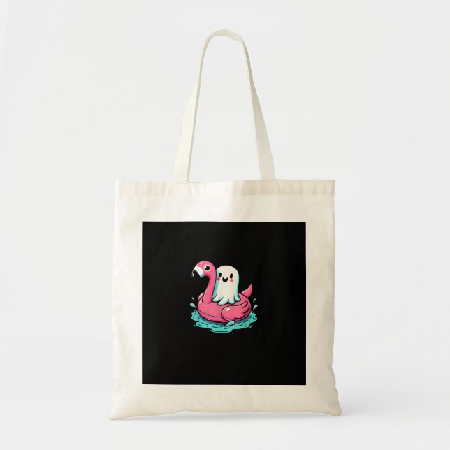 Bolsa Tote Spooky Flamingo Funny Spooky Verão (Frente)