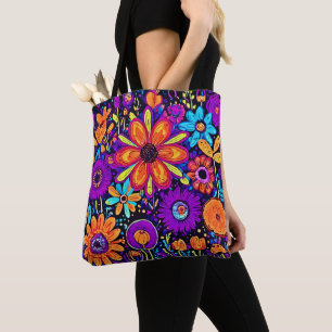 Bolsa Tote Spooky Floral Art