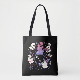 Bolsa Tote Spooky Ghost Halloween Witch Cauldron